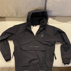 DOPE Black and Cream Hooded Jacket